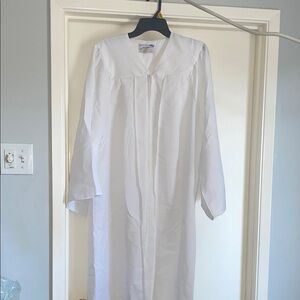 Elegant White Women's Gown Graduation